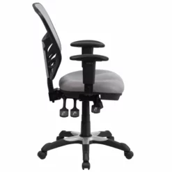 Pemberly Row Contemporary Mid Back Mesh Swivel Office Chair In Gray -CYMAX Sales 2774101 1 L