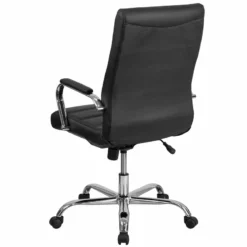 Pemberly Row High Back Leather Office Swivel Chair In Black And Chrome 15 Pemberly Row High Back Leather Office Swivel Chair In Black And Chrome -CYMAX Sales 2774116 5 L