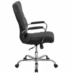 Pemberly Row High Back Leather Office Swivel Chair In Black And Chrome 16 Pemberly Row High Back Leather Office Swivel Chair In Black And Chrome -CYMAX Sales 2774116 6 L