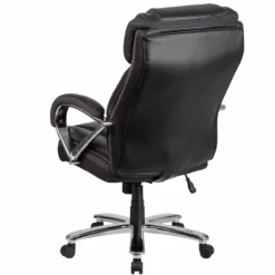 Pemberly Row Contemporary Big And Tall Leather Office Chair In Black -CYMAX Sales 2774119 3 L