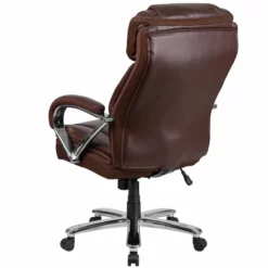 Pemberly Row Contemporary Big And Tall Leather Office Chair In Brown -CYMAX Sales 2774120 2 L
