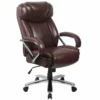 Pemberly Row Contemporary Big And Tall Leather Office Chair In Brown 2 Pemberly Row Contemporary Big And Tall Leather Office Chair In Brown -CYMAX Sales 2774120 L