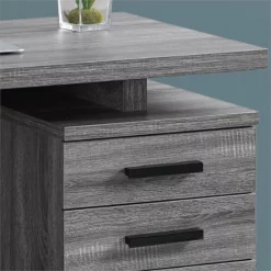 Pemberly Row Computer Desk Home Office Laptop Storage Drawers - Laminate Gray 8 Pemberly Row Computer Desk Home Office Laptop Storage Drawers - Laminate Gray -CYMAX Sales 2774160 2 L