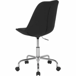 Pemberly Row Contemporary Mid Back Swivel Office Chair In Black -CYMAX Sales 2774177 2 L