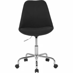 Pemberly Row Contemporary Mid Back Swivel Office Chair In Black -CYMAX Sales 2774177 3 L
