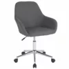 Pemberly Row Contemporary Mid Back Swivel Office Chair In Gray -CYMAX Sales 2774184 L