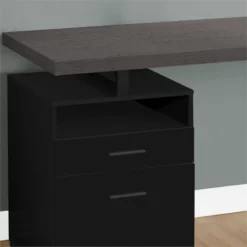 Pemberly Row Computer Desk Home Office Laptop Storage Drawers 60"L - Metal Black 9 Pemberly Row Computer Desk Home Office Laptop Storage Drawers 60"L - Metal Black -CYMAX Sales 2774210 2 L