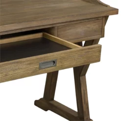 Pemberly Row Contemporary Stone Brook Medium Brown Lift Top Writing Desk -CYMAX Sales 2774217 2 L