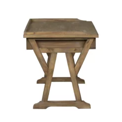 Pemberly Row Contemporary Stone Brook Medium Brown Lift Top Writing Desk -CYMAX Sales 2774217 5 L