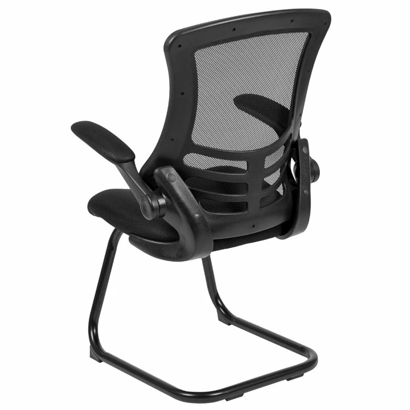 Pemberly Row Contemporary Mesh Sled Office Side Chair In Black 5 Pemberly Row Contemporary Mesh Sled Office Side Chair In Black - Image 3