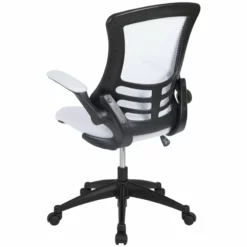 Pemberly Row Contemporary Mid Back Mesh Office Swivel Chair In White -CYMAX Sales 2774223 2 L