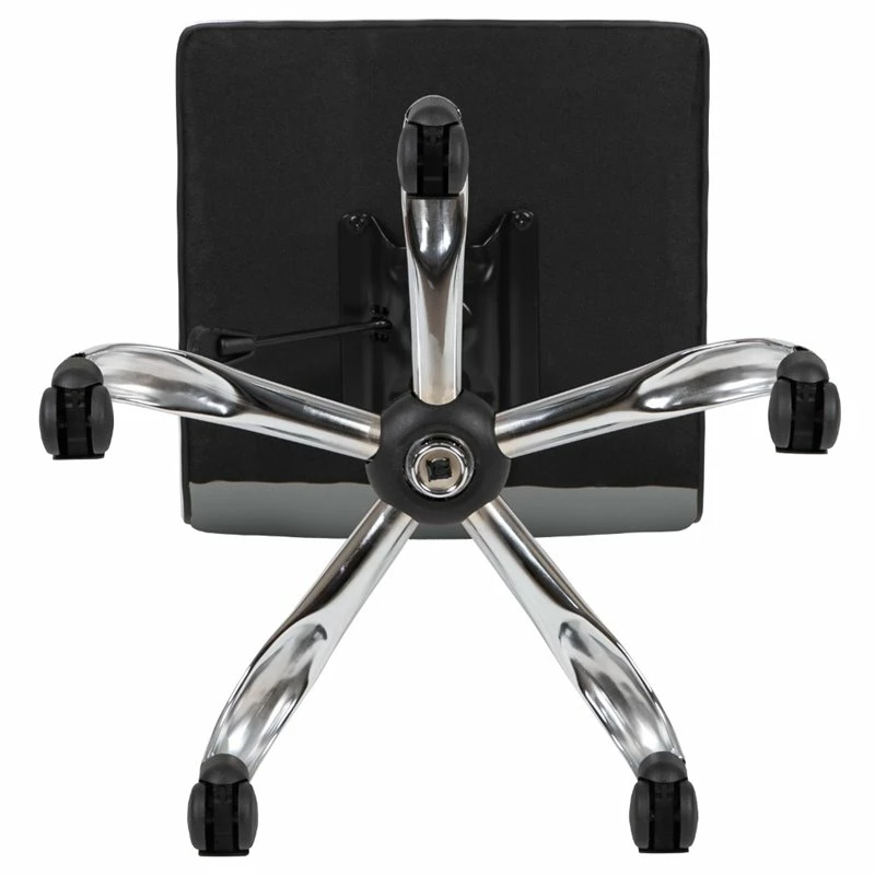 Pemberly Row Low Back Faux Leather Office Swivel Chair In Light Gray 7 Pemberly Row Low Back Faux Leather Office Swivel Chair In Light Gray - Image 5