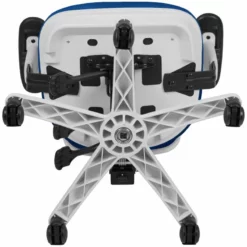 Pemberly Row Mid Back Executive Mesh Office Swivel Chair In Blue And White -CYMAX Sales 2774235 3 L