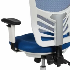 Pemberly Row Mid Back Executive Mesh Office Swivel Chair In Blue And White -CYMAX Sales 2774235 6 L