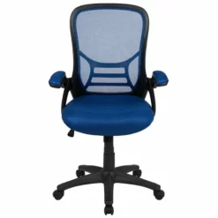Pemberly Row High-Back Ergonomic Mesh Office Swivel Chair In Blue -CYMAX Sales 2774236 2 L