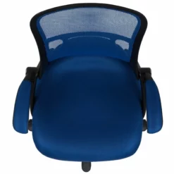 Pemberly Row High-Back Ergonomic Mesh Office Swivel Chair In Blue -CYMAX Sales 2774236 4 L