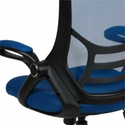 Pemberly Row High-Back Ergonomic Mesh Office Swivel Chair In Blue -CYMAX Sales 2774236 6 L