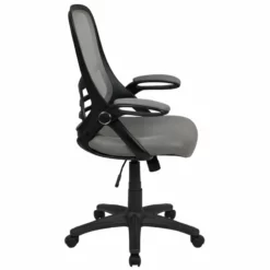 Pemberly Row High-Back Ergonomic Mesh Office Swivel Chair In Light Gray -CYMAX Sales 2774238 10 L