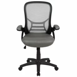 Pemberly Row High-Back Ergonomic Mesh Office Swivel Chair In Light Gray -CYMAX Sales 2774238 2 L