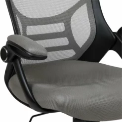 Pemberly Row High-Back Ergonomic Mesh Office Swivel Chair In Light Gray -CYMAX Sales 2774238 5 L