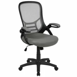 Pemberly Row High-Back Ergonomic Mesh Office Swivel Chair In Light Gray