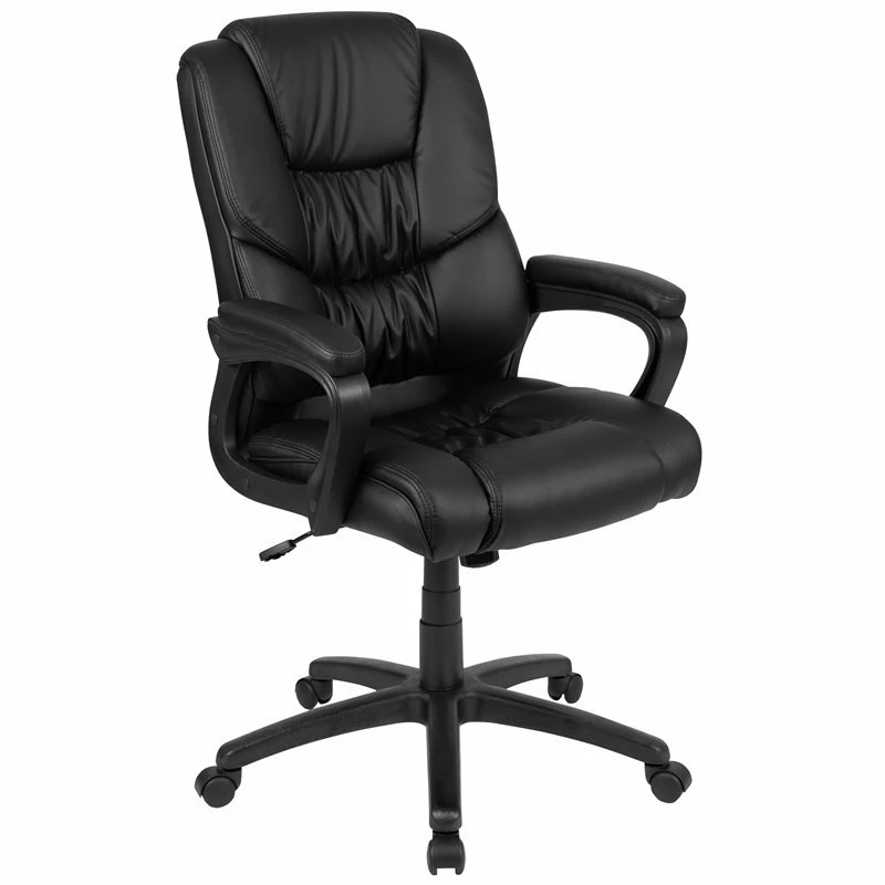Pemberly Row Contemporary Big And Tall Ergonomic Leather Chair In Black 3 Pemberly Row Contemporary Big And Tall Ergonomic Leather Chair In Black