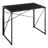 Pemberly Row Folding Desk In Black Wood Top And Black Metal Frame -CYMAX Sales 2774275 1 L