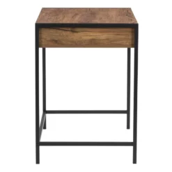 Pemberly Row Contemporary Brown Engineered Wood Desk With Cubby -CYMAX Sales 2774290 2 L