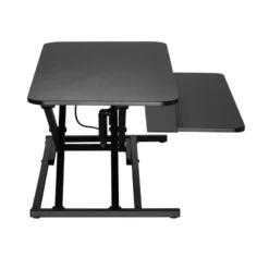 Pemberly Row Contemporary Black Metal Frame Sit-Stand Desk Converter -CYMAX Sales 2774299 4 L