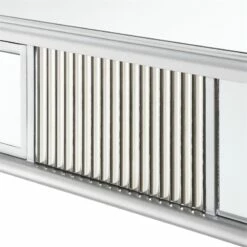 Pemberly Row One-Drawer Desk/Console Table In Mirrored Glass 19 Pemberly Row One-Drawer Desk/Console Table In Mirrored Glass -CYMAX Sales 2774306 7 L