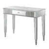 Pemberly Row One-Drawer Desk/Console Table In Mirrored Glass