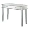 Pemberly Row Two-Drawer Desk/Console Table In Mirrored Glass Finish -CYMAX Sales 2774307 L