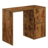 Pemberly Row Student Desk With Storage Cabinets In Nutmeg Wood Finish -CYMAX Sales 2774311 L