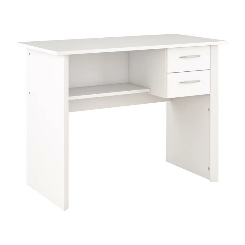 Pemberly Row Two Drawer Desk - Classic White Engineered Wood 5 Pemberly Row Two Drawer Desk - Classic White Engineered Wood - Image 3
