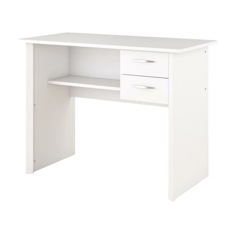 Pemberly Row Two Drawer Desk - Classic White Engineered Wood 7 Pemberly Row Two Drawer Desk - Classic White Engineered Wood - Image 5