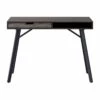 Pemberly Row Contemporary Gray Wood Grain Finish Desk With Drawer -CYMAX Sales 2774327 1 L