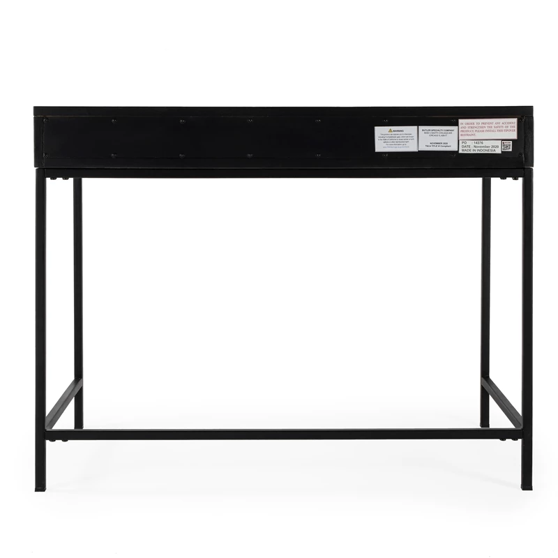 Pemberly Row Modern / Contemporary Desk With Drawers In Black 7 Pemberly Row Modern / Contemporary Desk With Drawers In Black - Image 5