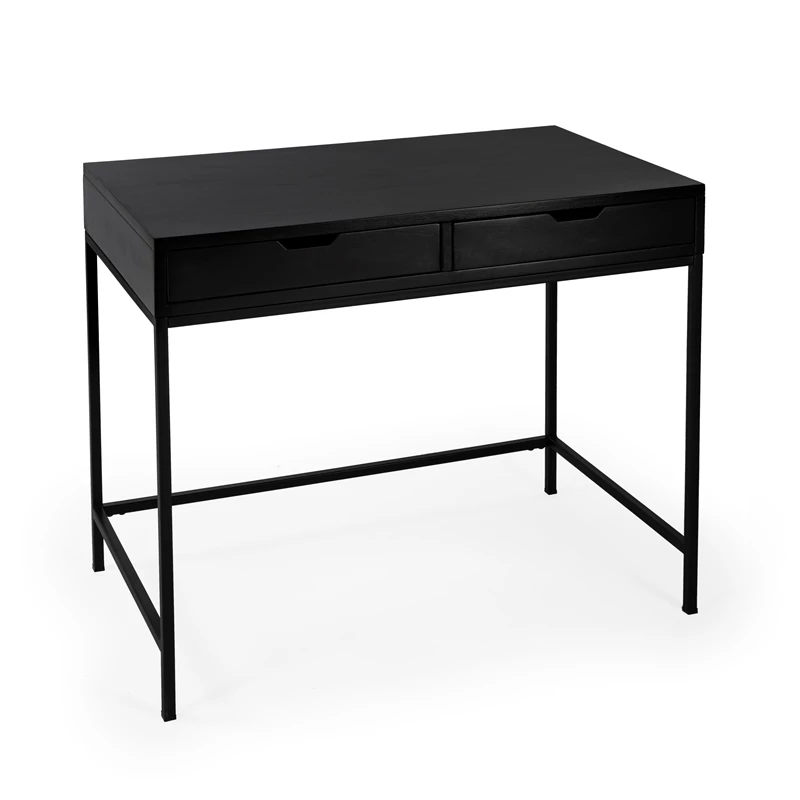 Pemberly Row Modern / Contemporary Desk With Drawers In Black 4 Pemberly Row Modern / Contemporary Desk With Drawers In Black - Image 2