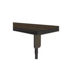 Pemberly Row 24"W X 48"D Metal & Wood Flip Top Table W/ Casters In Cherry/Black -CYMAX Sales 2774360 4 L