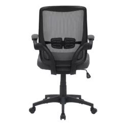 Pemberly Row Contemporary High Fabric Mesh Back Office Chair In Gray -CYMAX Sales 2774424 12 L