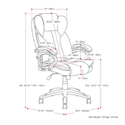 Pemberly Row Leon Caramel Brown Fabric Upholstered Executive Office Chair -CYMAX Sales 2774449 12 L