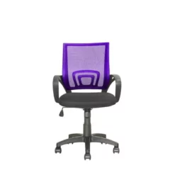 Pemberly Row Workspace Mesh Fabric Back Swivel Office Chair In Purple -CYMAX Sales 2774451 3 L