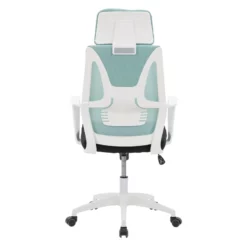 Pemberly Row Fabric Mesh Back Teal Blue And Black Office Chair 28 Pemberly Row Fabric Mesh Back Teal Blue And Black Office Chair -CYMAX Sales 2774467 12 L