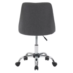 Pemberly Row Fabric Upholstered Armless Task Chair In Dark Gray -CYMAX Sales 2774487 11 L