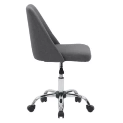 Pemberly Row Fabric Upholstered Armless Task Chair In Dark Gray -CYMAX Sales 2774487 9 L