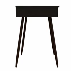 Pemberly Row Contemporary Composite Wood Modern Writing Desk - Black -CYMAX Sales 2774552 2 L