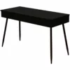 Pemberly Row Contemporary Composite Wood Modern Writing Desk - Black -CYMAX Sales 2774552 L