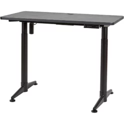 Pemberly Row Contemporary 48" Metal And Wood Standing Desk In Black -CYMAX Sales 2774588 3 L