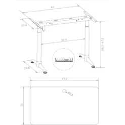 Pemberly Row Contemporary 48" Metal And Wood Standing Desk In Black -CYMAX Sales 2774588 8 L
