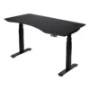 Pemberly Row 60" Modern Metal And Wood Standing Desk In Black